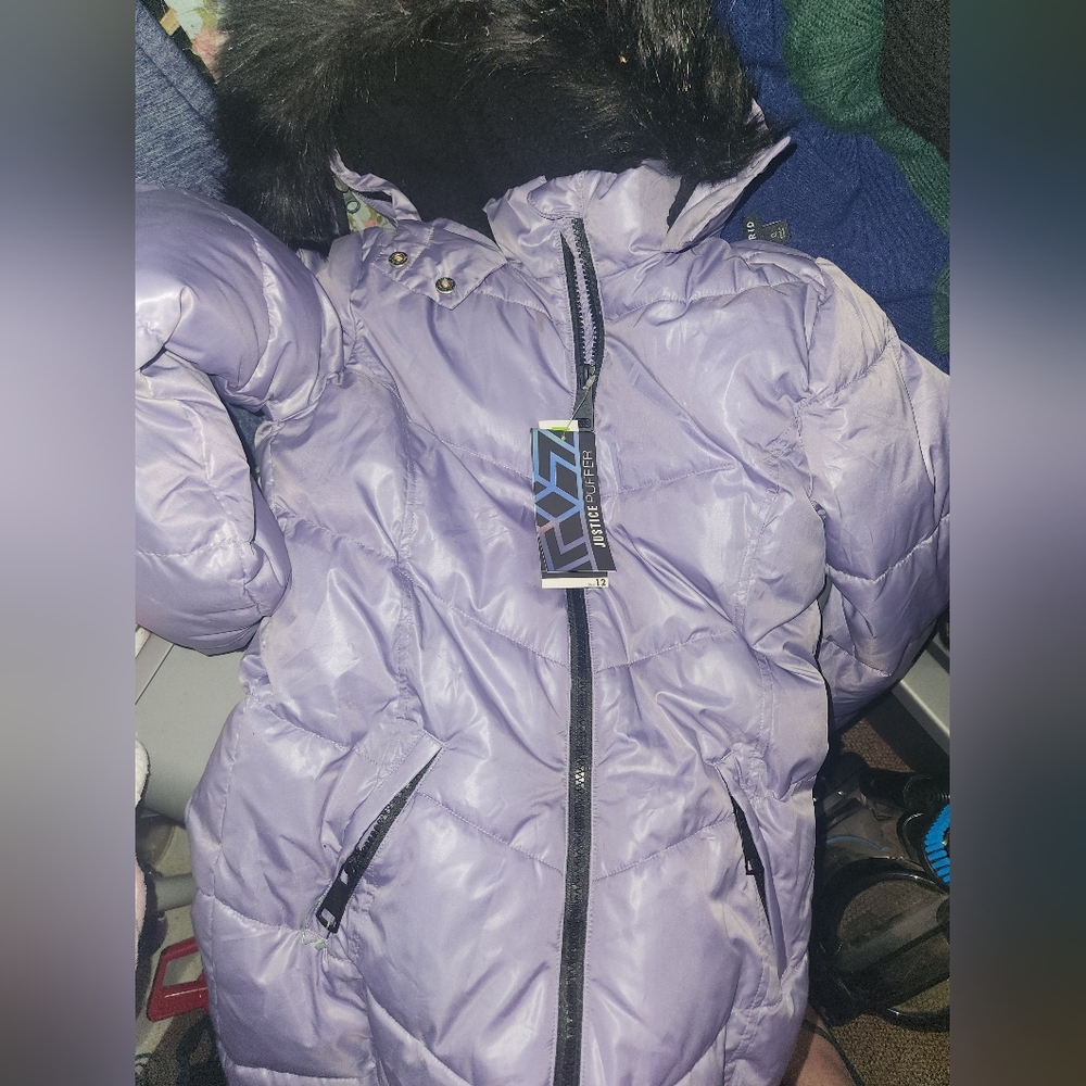Justice Puffer Jacket Size 12